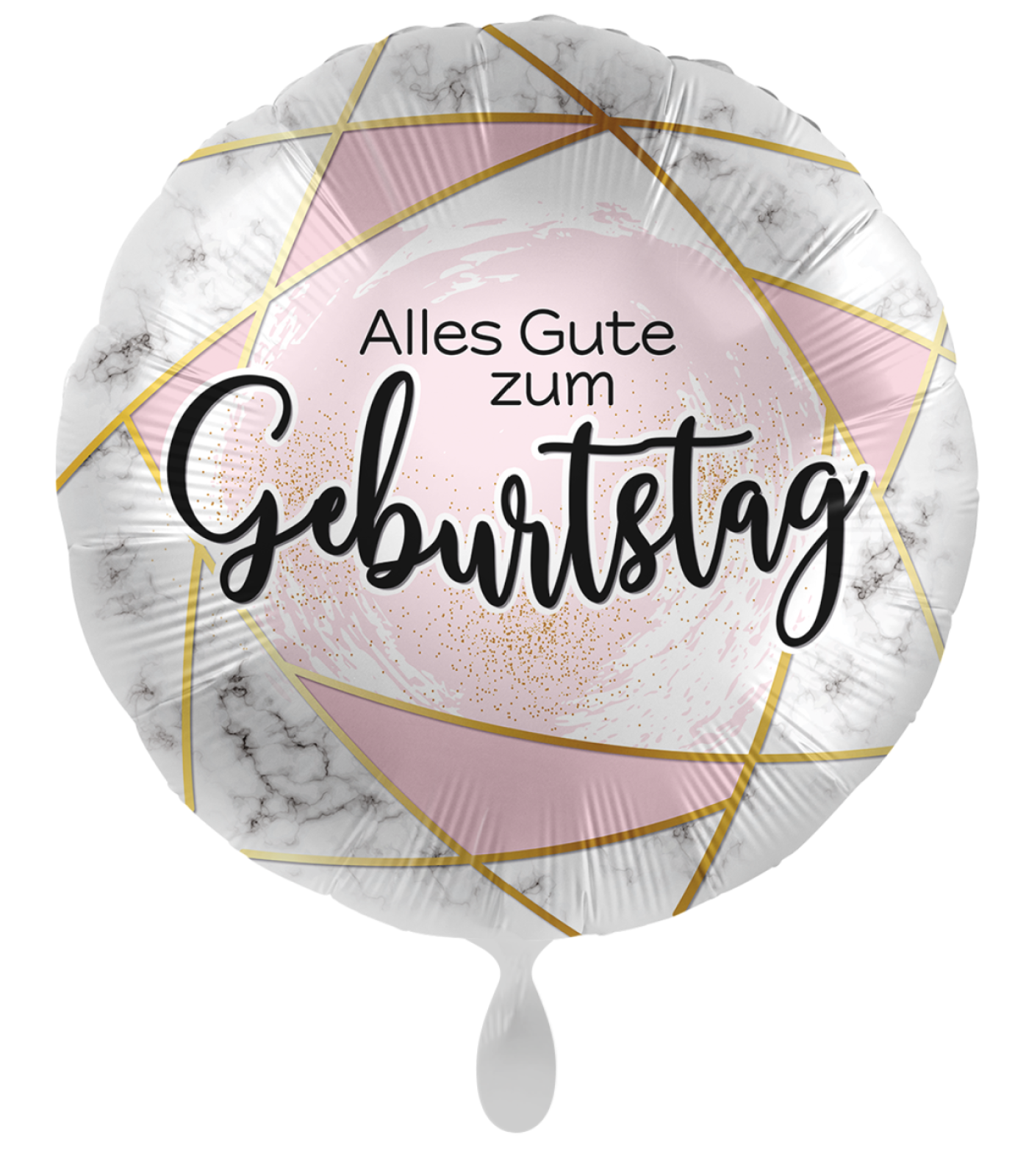 Folienballon - Alles Gute zum Geburtstag, Marmoroptik - ø 43cm